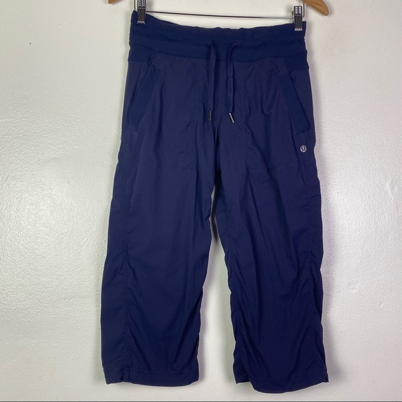 Lululemon Studio Crop Relaxed Fit Pant Sz 4 Concord Grape Drawstring Unlined - Picture 3 of 12